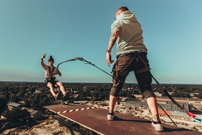 Individuāls lēciens ar virvi no 47 m augstuma un VIDEO