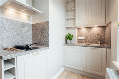 Romantiska divvientulība apartamentu viesnīcā “Aparthotel Amella”