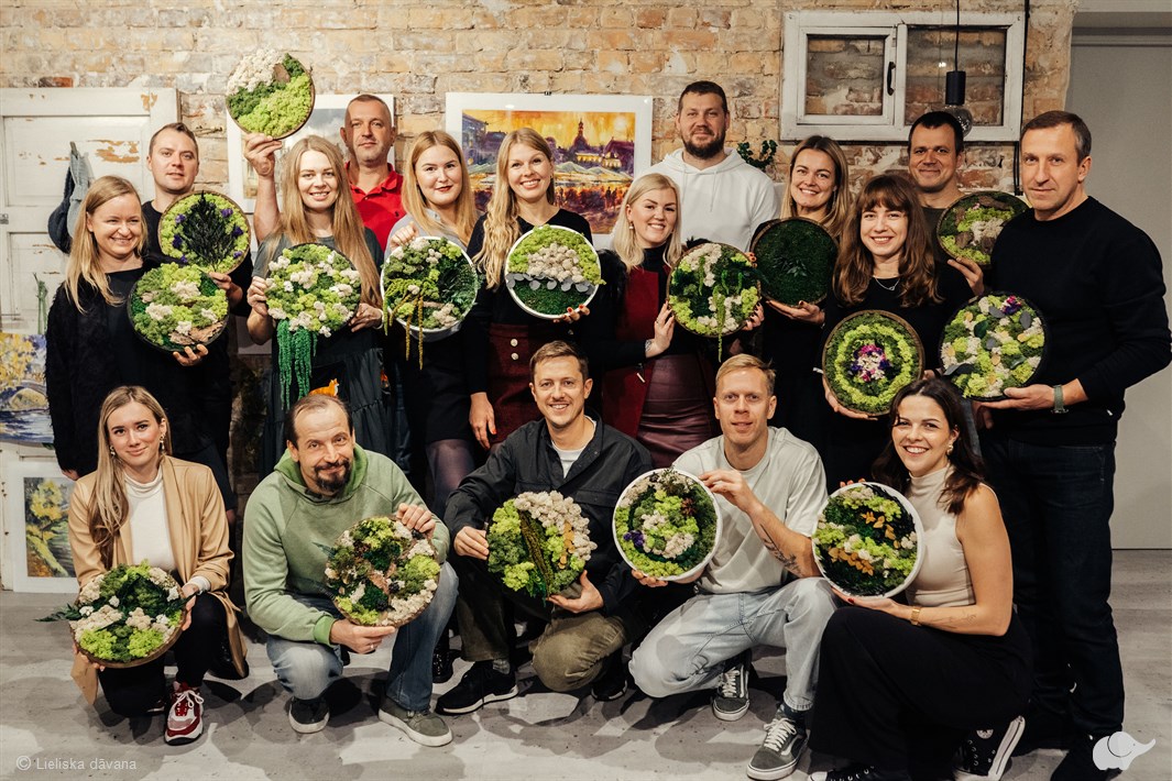 “Moss Art Studio” botāniskās mākslas meistarklase “Harmonijas Aplis” 