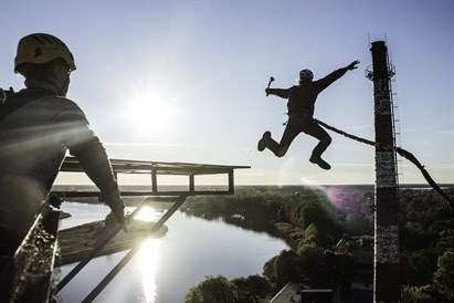 Individuāls lēciens ar virvi no 47 m augstuma un VIDEO