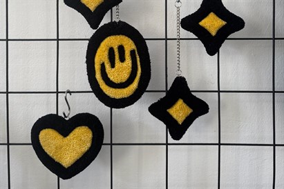 Draudzeņu meistarklase – stilīgi piekariņi taftinga tehnikā 