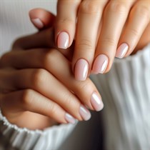 Manikīrs ar stiprinošu pārklājumu un nagu izlīdzināšanu salonā “HairRiga”