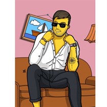Simpsonu portrets pēc fotogrāfijas no „Frippos.lt"