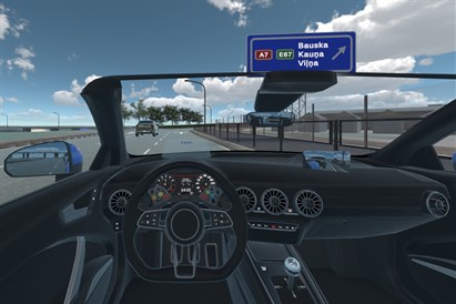 3 auto braukšanas nodarbības VR simulatorā