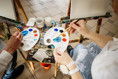 Nodarbība Terēzes Zaķes mākslas studijā