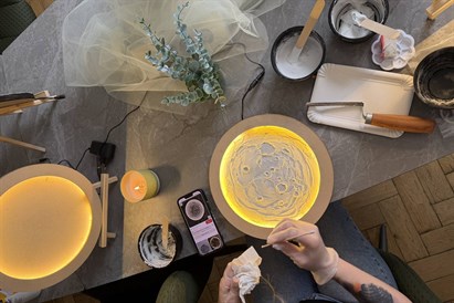 Maģiskās Mēness lampas meistarklase “Moon Lamp” studijā Rīgas centrā