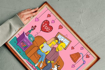 Pārvērtiet savu fotogrāfiju unikālā “Simpsonu” stila mākslas darbā uz audekla