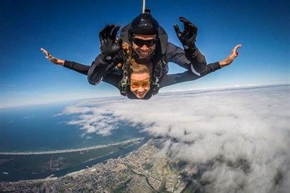 Lēciens ar izpletni tandēmā Klaipēdā